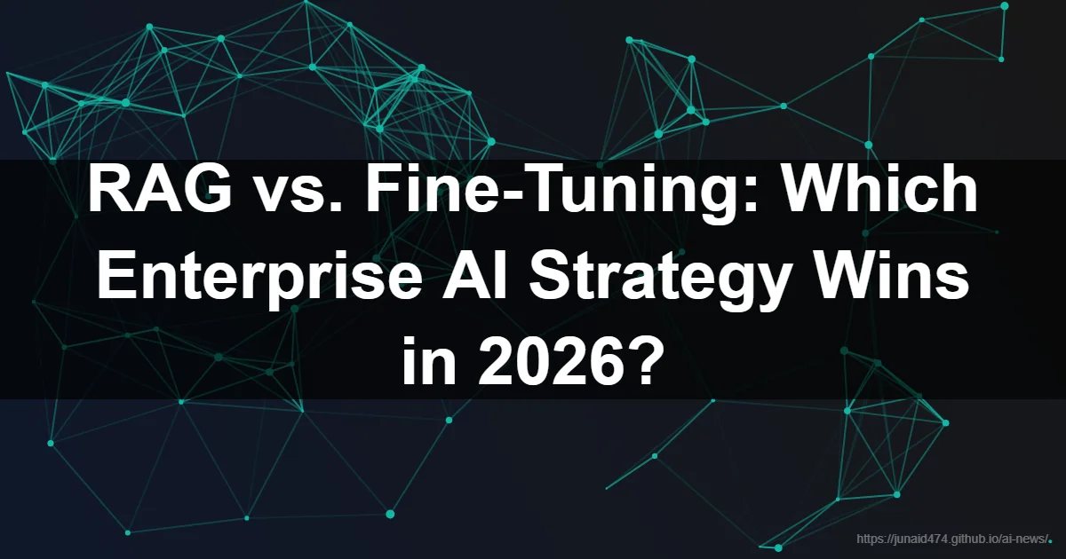 RAG vs. Fine-Tuning: Which Enterprise AI Strategy Wins in 2026? - AI, Artificial Intelligence, Te...