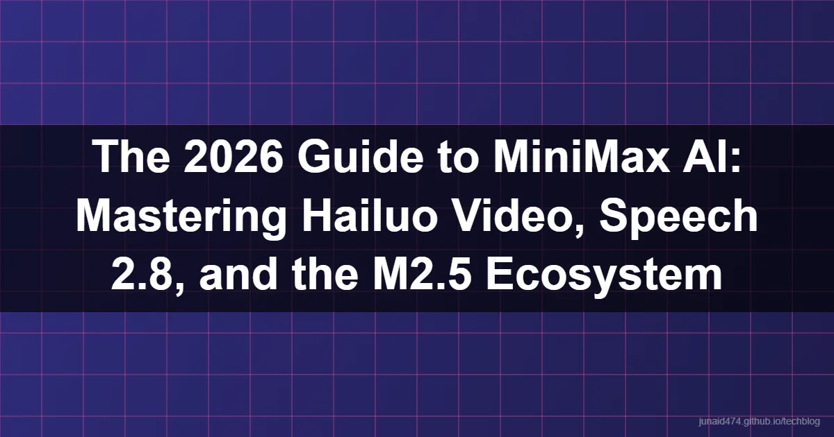 The 2026 Guide to MiniMax AI: Mastering Hailuo Video, Speech 2.8, and the M2.5 Ecosystem