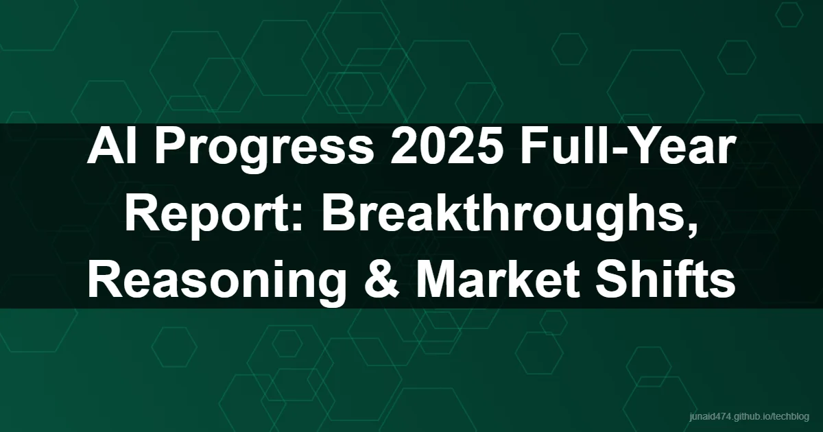 AI Progress 2025 Full-Year Report: Breakthroughs, Reasoning & Market Shifts