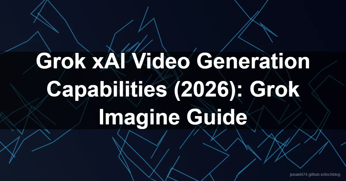 Grok xAI Video Generation Capabilities (2026): Grok Imagine Guide