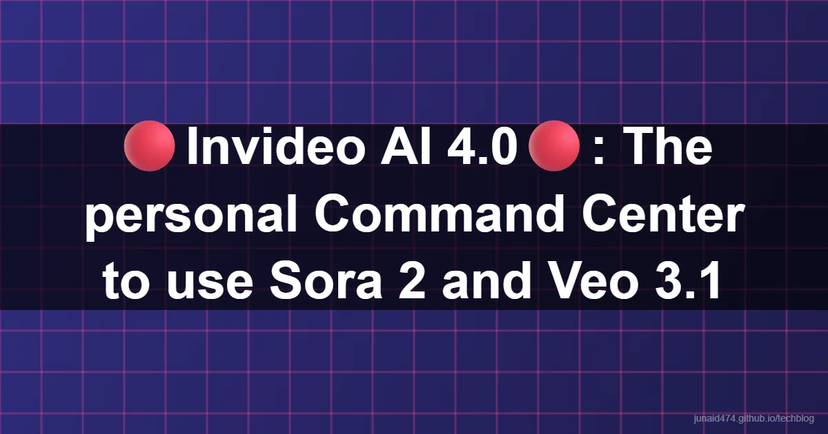 🔴Invideo AI 4.0🔴: The personal Command Center to use Sora 2 and Veo 3.1
