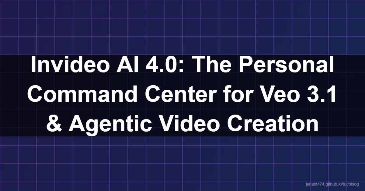Invideo AI 4.0: The Personal Command Center for Veo 3.1 & Agentic Video Creation